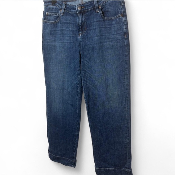 Eileen Fisher Cropped Straight Leg Blue Jeans Women’s Size 6 - Picture 2 of 5
